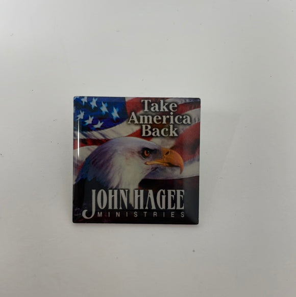 John Hagee Ministries Lapel Pin - Take America Back Religion Church Spiritual