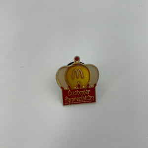 McDonalds Customer Appreciation Crown Hat Logo Pinback Pin Button