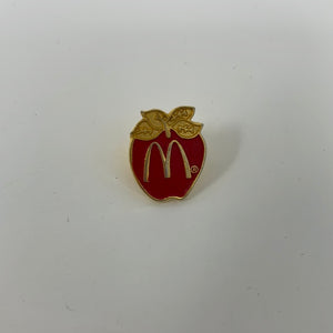 Red Apple McDonald's Lapel Pin Employee Flair Advertising Vintage