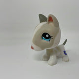 Littlest Pet Shop Bull Terrier #1665 Blue Eyes Dog Authentic LPS Rare