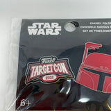 Funko Star Wars Boba Fett Red Chrome Target Con 2022 Enamel Pin Set