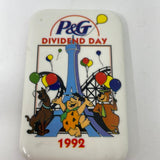 Kings Island Pin Back Button Proctor & Gamble P&G Dividend Day 1992