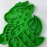 Fidget Toy Pop It Cute Green Dragon Glitter