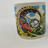 Vintage Shockwave Roller Coaster Coffee Mug Cup Great America Six Flags Souvenir