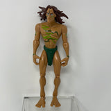 1999 Green War Paint Tarzan 7" Mattel Burroughs Action Figure Disney