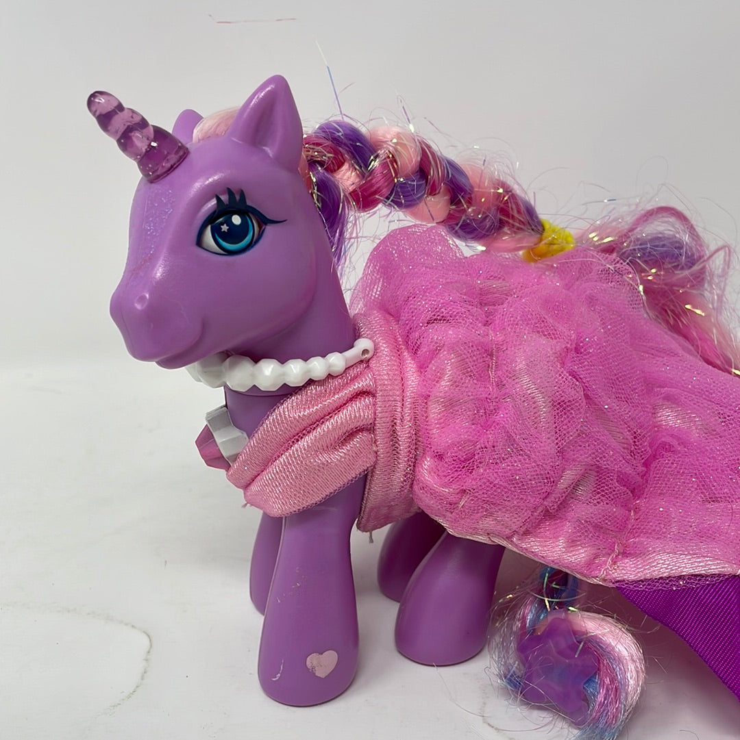 2006 My Little Pony G3 LILY LIGHTLY Purple Unicorn Long Gown Lights Up –  shophobbymall