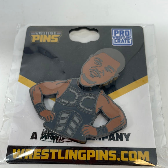 D-Lo Brown Pro Wrestling Tees Crate Exclusive Wrestling Lapel Pin WWE WWF AEW