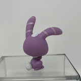 Littlest Pet Shop #828 Purple Rabbit Bunny Striped Ears & Green Dot Eyes  LPS
