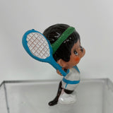 1979 Monchhichi Figure Tennis Player Blue Sekiguchi