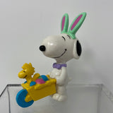 SNOOPY the EASTER BUNNY WOODSTOCK PVC figure Peanuts Charlie Brown United 3"