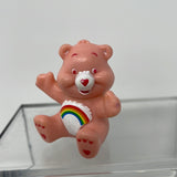 VTG Mini Cheer Care Bear 1980s PVC Figurine Care Bears Rainbow Pink Figure 1.5"