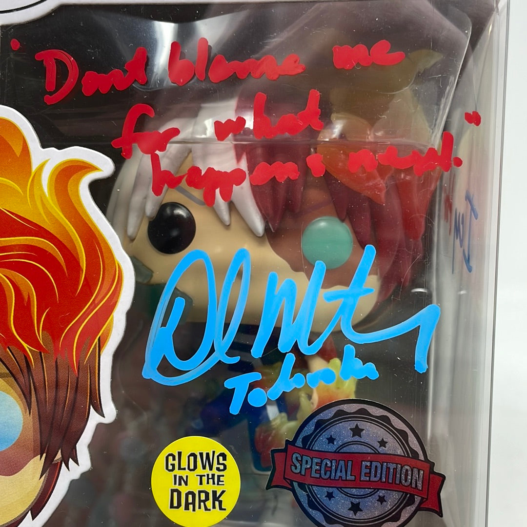 My Hero Academia Todoroki Funko Pop Signed by David Matranga deals PSA grade 8.5