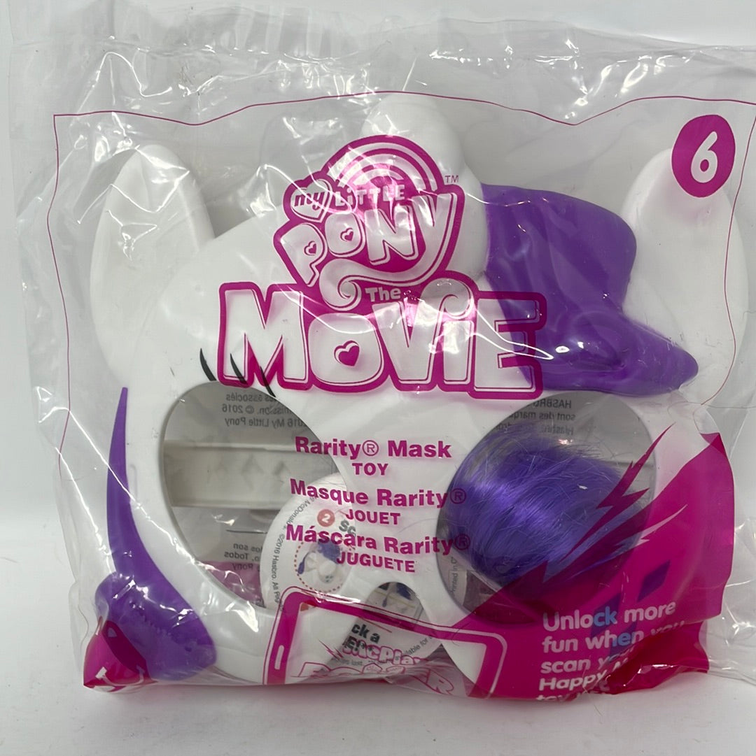 Masked Rarity Mlp My Little Pony Rarity Costume Mask Toy 2016 McDonalds Happy Meal NEW N ...