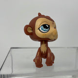 LPS Brown And Tan Monkey With Blue Tear Drop Eyes Littlest Pet Shop