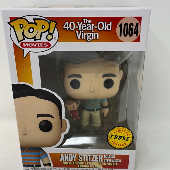 Funko Pop! Movies The 40 Year Old Virgin Chase Andy Stitzer Holding Steve Austin 1064