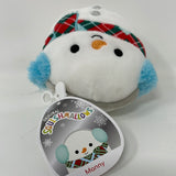 Squishmallow Manny the Snowman 4.5" UltraSoft Stuffed Christmas Holiday Plush