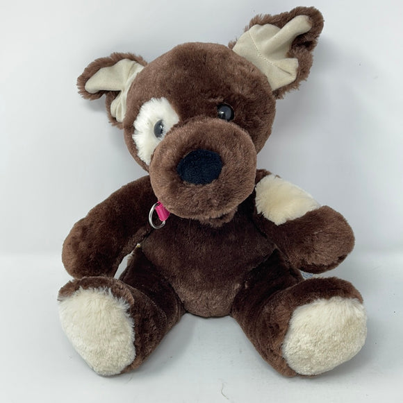 Build A Bear Puppy Dog Chocolate Brown With White Spots Plush 11
