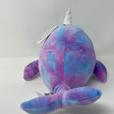 Squishmallow Hallie The Narwhal 8” Tie Dye Galaxy Pink Blue NWT Soft