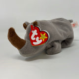 TY Beanie Baby - SPIKE the Rhino (7 inch) -Stuffed Animal Toy