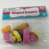 Dessert Themed Shaped Erasers 6 Count