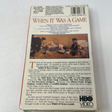 VHS When It Was A Game Sealed