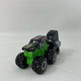 Hot Wheels Mattel Mighty Minis Grave Digger Monster Truck Black Accelerator Key