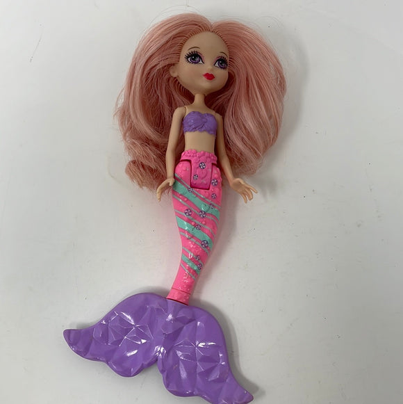 2014 Mattel Barbie HTF Fairytale Mini Mermaid Doll 8” Light Pink Hair