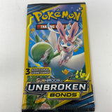 Pokemon Sun & Moon Unbroken Bonds 3 Card Mini Pack Sylveon Gardevoir Unweighed