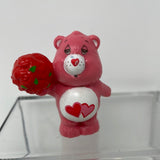 Vintage Care Bears Love-A-Lot with Flower Bouquet PVC Figure 1983 Miniature Mini