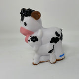 Fisher Price Little People White Cow And Baby Calf 2.5 Inch Figure Farm Animal