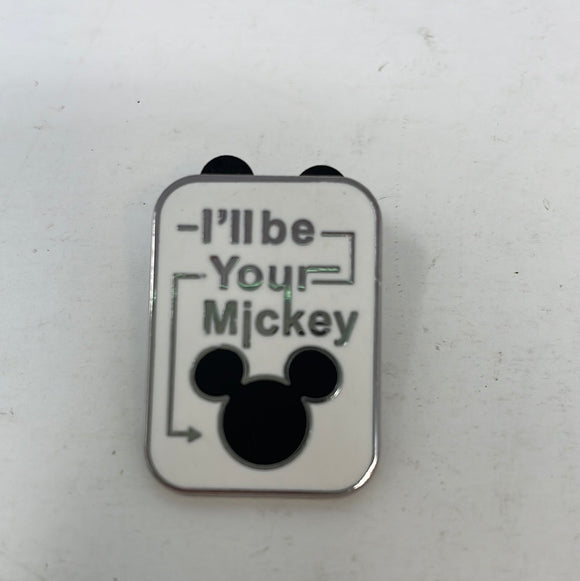 DISNEY PIN  MICKEY MOUSE I'LL BE YOUR MICKEY CUTE BLACK & WHITE