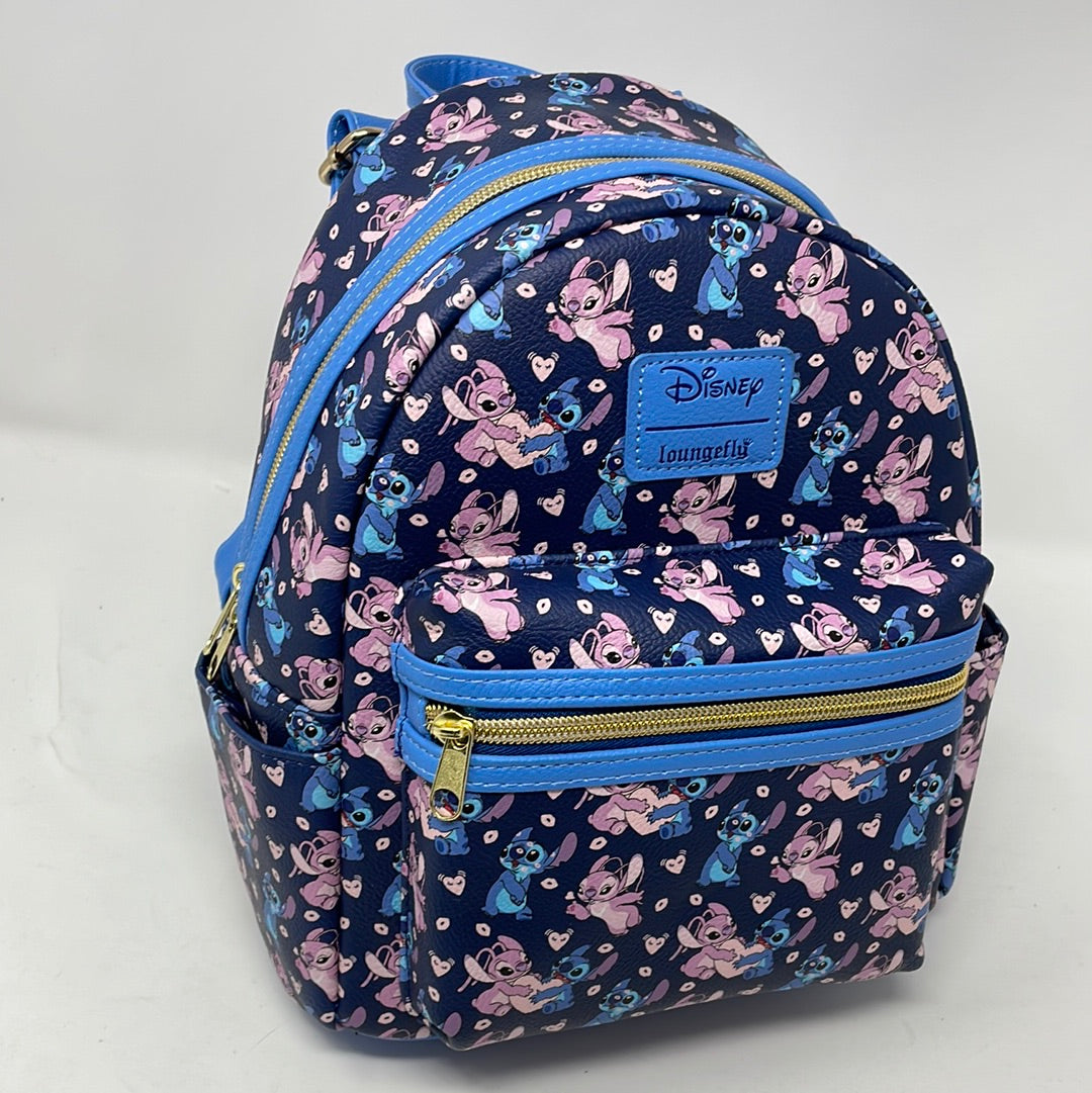 Loungefly Disney Lilo and Stitch Pastel Hearts Mini Backpack Loungefly Disney Stitch Tropical Heart Pastel Mini Backpack  main image 4