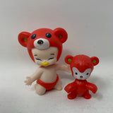 Twozies Figures Red Bear Baby and Red Bear Pet