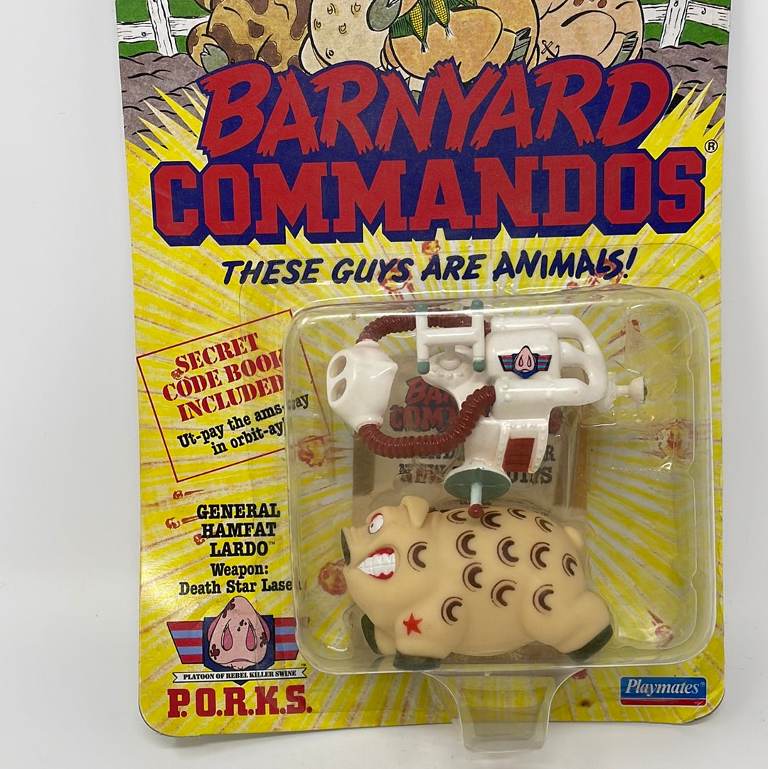 Vintage 1989 Barnyard Commandos General Hamfat Lardo Action Figure New ...