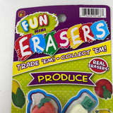Fun Mini Erasers Produce