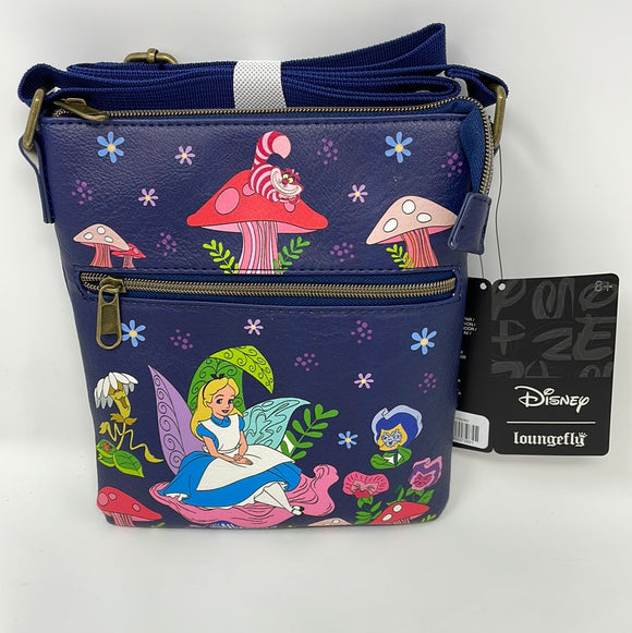 Loungefly Disney Alice in Wonderland Passport Bag Crossbody Purse EE Exclusive