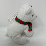 Ty Baby Beanies 2009 "ALPINE" the White Polar Bear Plush Christmas Holiday - 4"