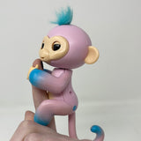 Fingerlings 2Tone Monkey - Candi (Pink with Blue Accents) - Interactive Baby Pet