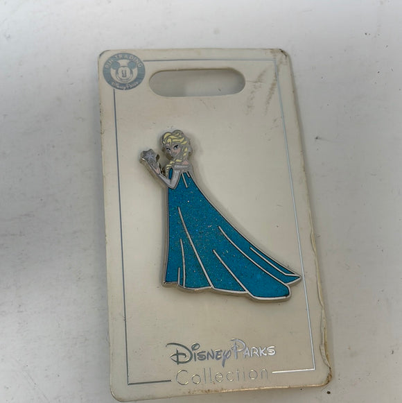 Disney Parks Pin Trading Frozen Elsa Star Blue Glitter Sparkle Dress Brand New
