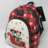 Disney Loungefly Holiday Mickey and Minnie Mouse Mini Backpack Entertainment Earth Exclusive