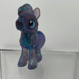 My Little Pony G4 Boy Pony Mini Blue Star MLP Hasbro Clear Glitter