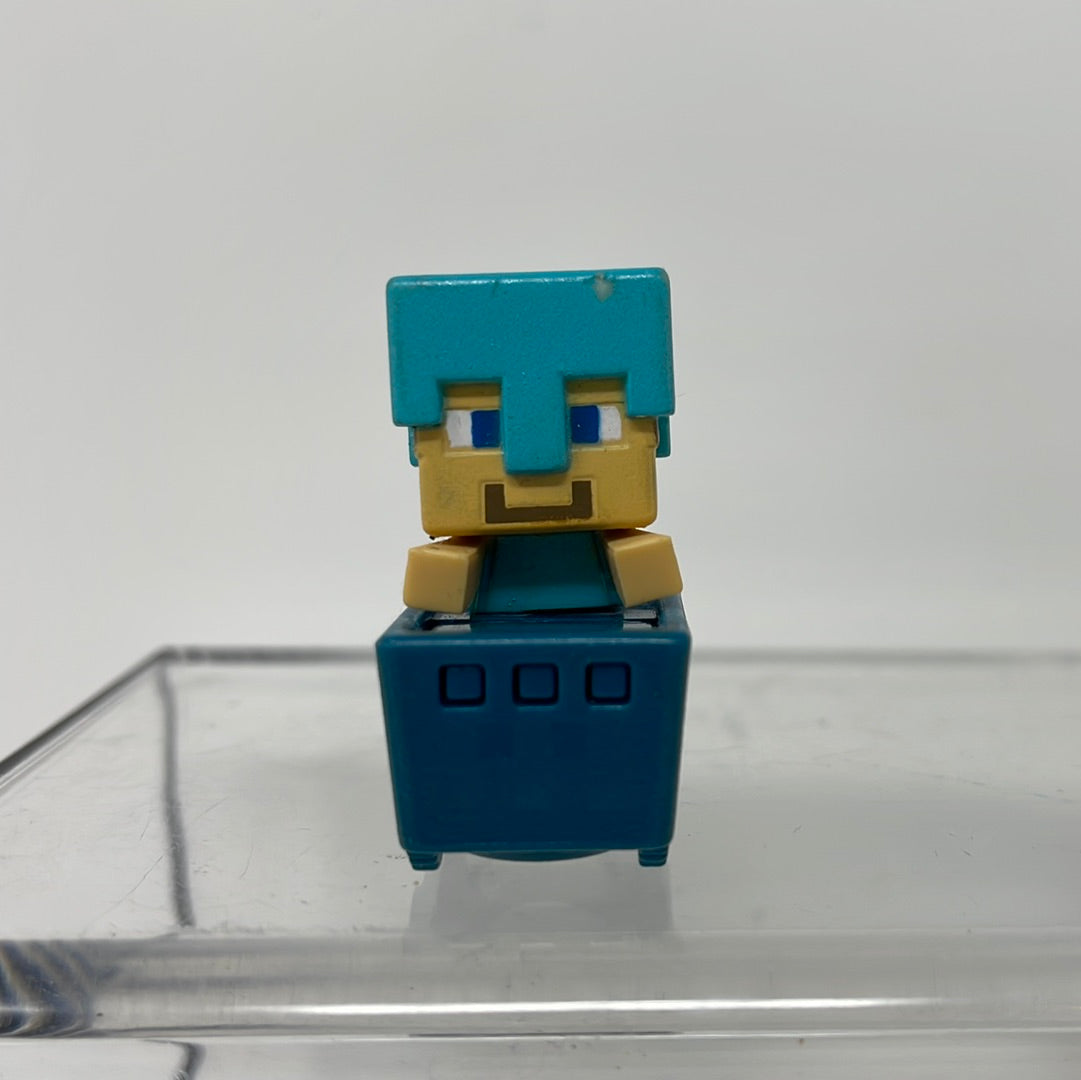 Mojang Minecraft Minecart Series Diamond Steve in Minecart Mini