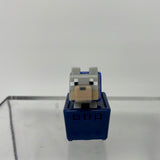 Minecraft Mini-Figures Series 7 1" Wolf Blue Collar Rolling Minecart Figure