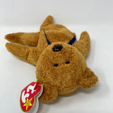 Ty Beanie Baby Fuzz the Bear 1998 1999 Brown Stuffed Animal Plush Toy