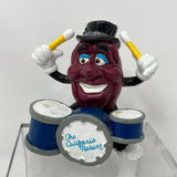 California Raisins, Drums and Drummer Figure by Applause, 1988, PVC, 3" Tall