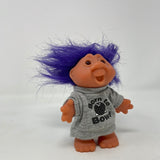 Vintage Troll Doll 5" Dam Norfin 1980’s Born to Bowl Purple Hair 80s