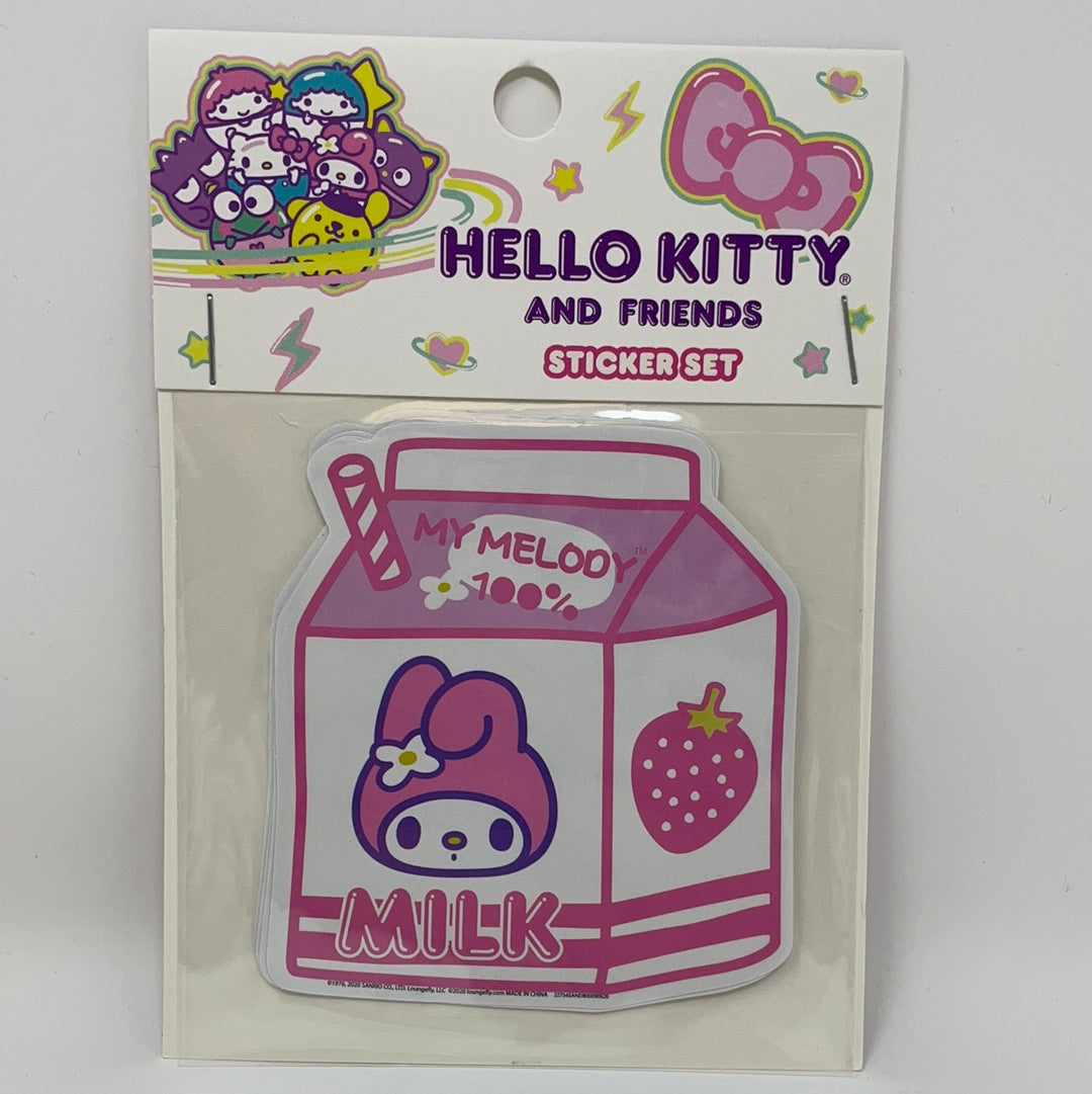 Loungefly x Hello Kitty and Friends Kawaii Sticker Set: Milk Carton – A  Yellow Giraffe