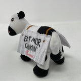 Chick-fil-A Plush Cow Doll Toy Eat Mor Chikin 4" Tall LIMITED EDITION