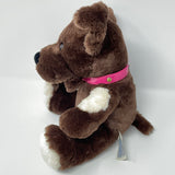 Build A Bear Puppy Dog Chocolate Brown With White Spots Plush 11" Stuffed Animal
