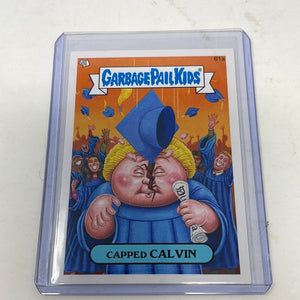 Vintage Garbage Pail Kids 2013 Sticker Card Capped Calvin 61a
